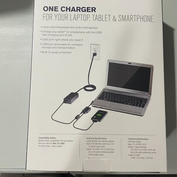 Targus APA 32US Laptop Charger With USB Fast Charging Port - Picture 2 of 10